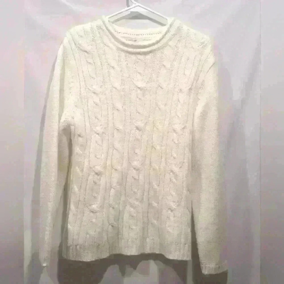 Carolyn Taylor Cream Knit Sweater sz PM - Picture 2 of 7